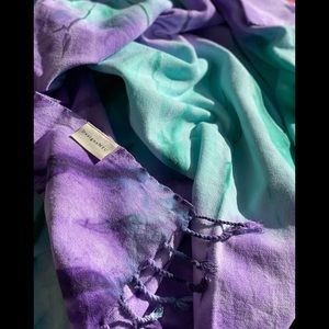 Towel| Tie-Dye Sand-Free Limited Edition Turkish Cotton Towel, Purple/Green